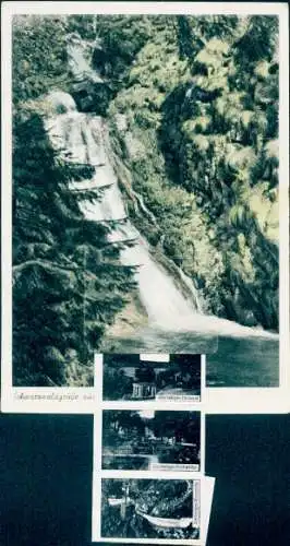 Leporello Ak Allerheiligen Oppenau im Schwarzwald, Wasserfall, Teilansichten