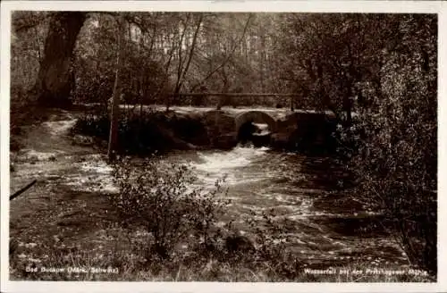 Ak Buckow in der Märkischen Schweiz, Bad Buckow, Wasserfall, Pritzhagener Mühle