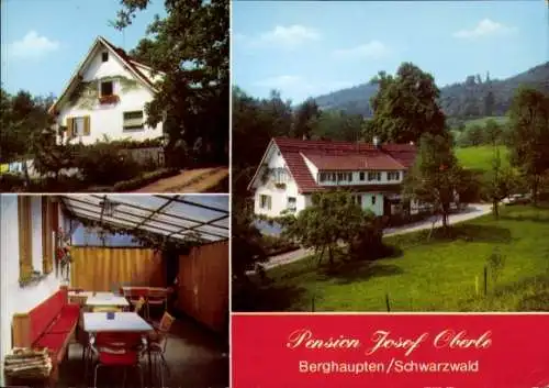 Ak Berghaupten in Baden Württemberg, Schwarzwald, Pension Josef Oberle, Außenansichten
