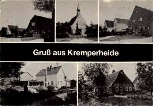 Ak Kremperheide in Schleswig Holstein, Kirche, Geschäftshäuser