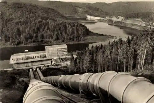 Ak Wendefurth Thale im Harz, Pumpspeicherwerk mit Wendefurter Becken