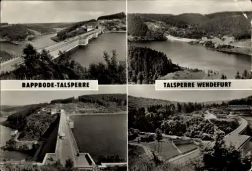 Ak Wendefurt Wendefurth Thale im Harz, Talsperre Wendefurt, Rappbode-Talsperre, Talsperrensystem