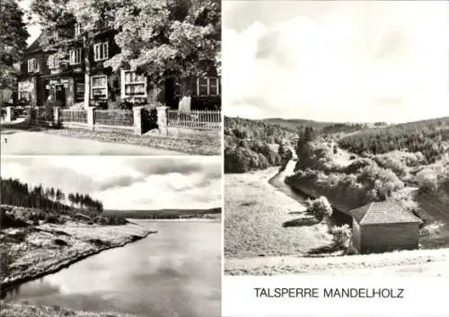 Ak Mandelholz Elend Oberharz am Brocken, Talsperre Mandelholz, Hochwasserschutzbecken Kalte Bode