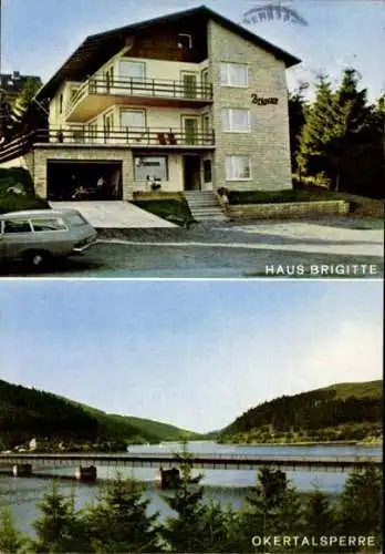 Ak Schulenberg Clausthal Zellerfeld im Oberharz, Haus Brigitte, Okertalsperre