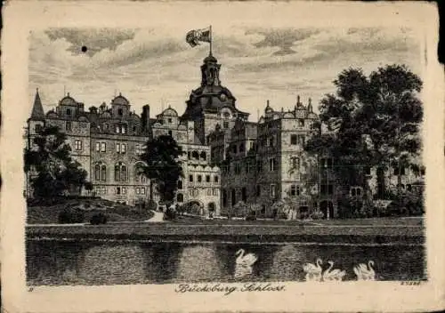 Ak Bückeburg im Kreis Schaumburg, Schloss