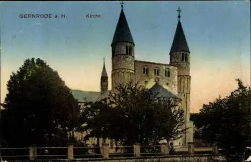 Ak Gernrode Quedlinburg im Harz, Kirche