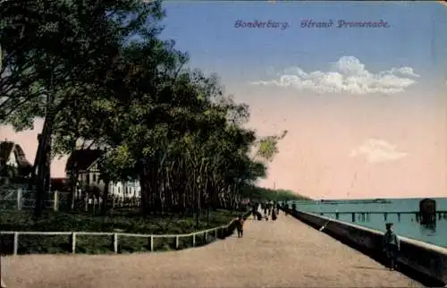 Ak Sønderborg Sonderburg Dänemark, Strandpromenade