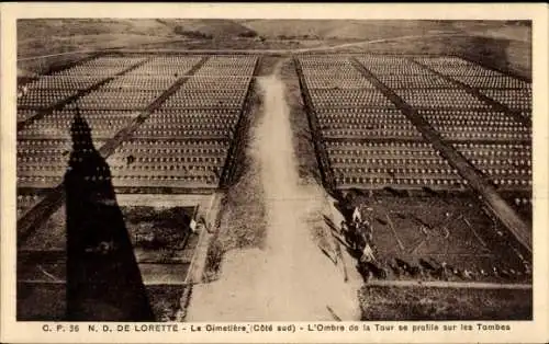 Ak Ablain Saint Nazaire Pas de Calais, Notre Dame de Lorette, Nationalfriedhof