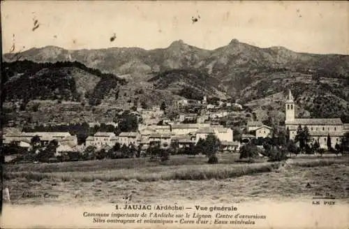 Ak Jaujac Ardèche, Gesamtansicht