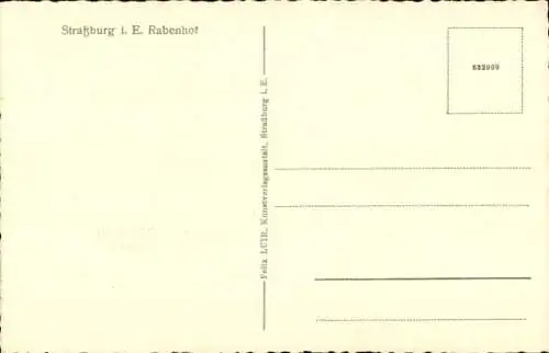 Ak Straßburg Elsass Bas Rhin, Rabenhof