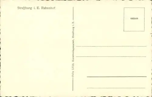 Ak Straßburg Elsass Bas Rhin, Rabenhof