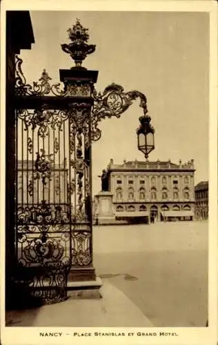 Ak Nancy Meurthe et Moselle, Place Stanislas, Grand Hotel