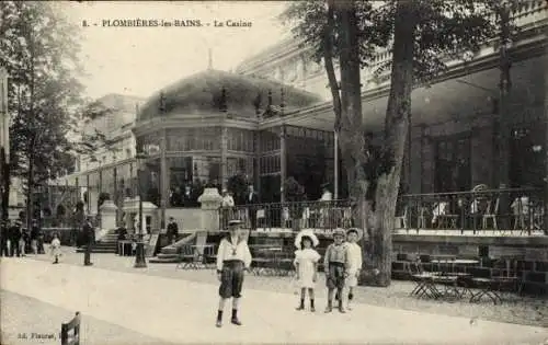 Ak Plombières les Bains Lothringen Vosges, Casino, Kinder