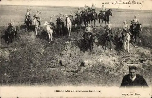 Ak Verdun Meuse, Hussards en reconnaissance