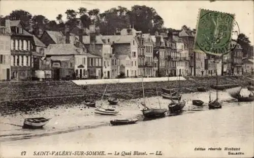 Ak Saint Valery sur Somme, Quai Blavet