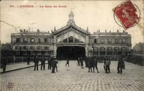 Ak Amiens Somme, La Gare du Nord