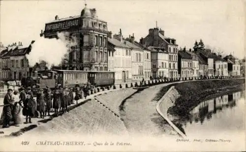 Ak Château Thierry Aisne, Quai de la Poterne