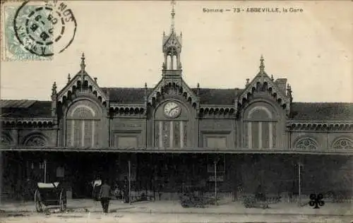 Ak Abbeville Somme, Bahnhof