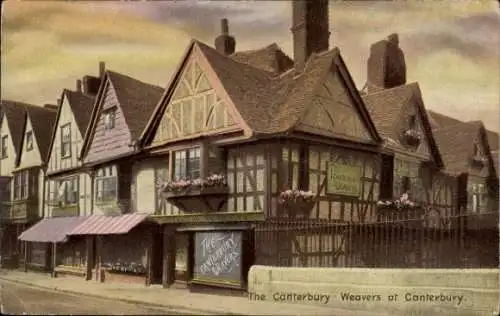Ak Canterbury Kent England, die Canterbury Weavers