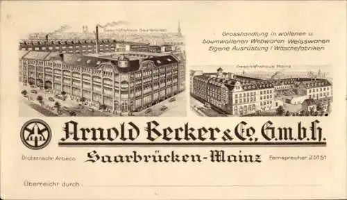 Litho Saarbrücken im Saarland, Arnold Becker GmbH, Textilindustrie