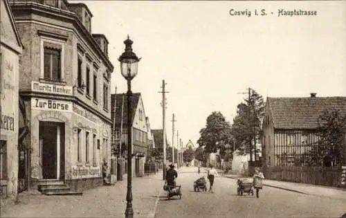 Ak Coswig in Sachsen, Hauptstraße, Restaurant Zur Börse