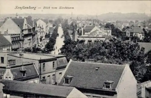 Ak Senftenberg in der Niederlausitz, Panorama, Blick vom Kirchturm