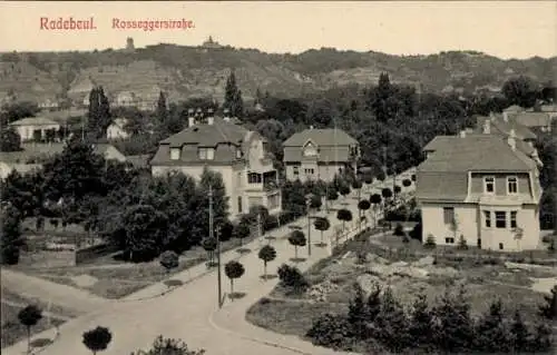 Ak Radebeul in Sachsen, Rosseggerstraße