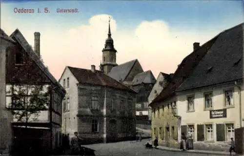 Ak Oederan Sachsen, Unterstadt, Carl Schmeisser Schuhmacher