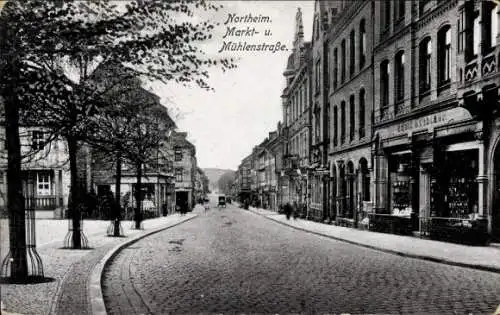Ak Northeim in Niedersachsen, Marktstraße, Mühlenstraße
