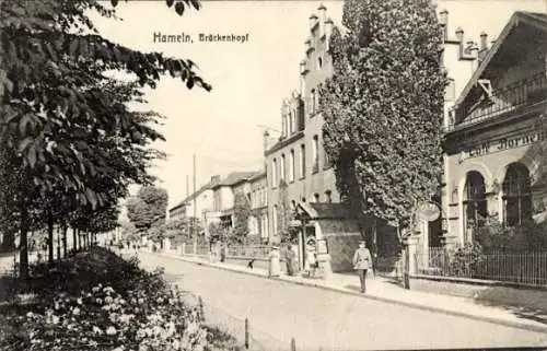 Ak Hameln an der Weser, Am Brückenkopf, Café Bornen