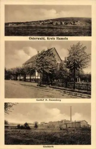 Ak Osterwald Salzhemmendorf, Gasthof Dannenberg, Glasfabrik
