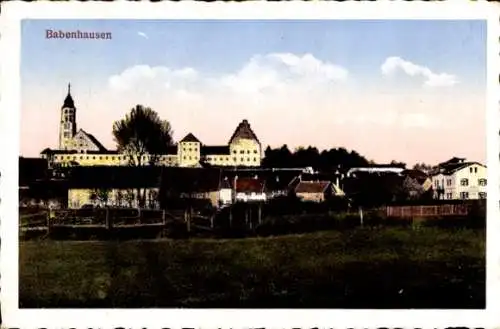 Ak Babenhausen in Schwaben, Fuggerschloss, Kirche St. Andreas