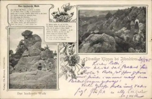 Passepartout Ak Ibbenbüren in Westfalen, Dörenther Klippen