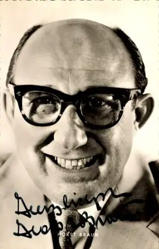 Ak Schauspieler Horst Braun, Portrait, Autogramm
