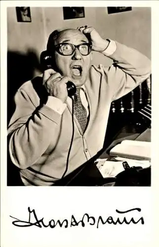 Ak Schauspieler Horst Braun, Portrait, Autogramm, Telfon