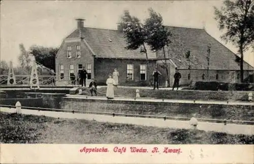 Ak Appelscha Friesland Niederlande, Café Wedw. R. Zwart