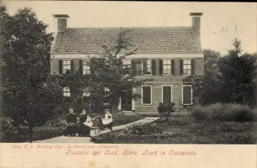 Ak Oostwolde Groningen, Pastorie der Ned. Ihr. Kirche