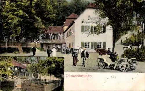 Ak Gunzenhausen in Mittelfranken, Gasthaus Felsenkeller, Auto