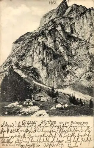 Ak Schweiz, Grosser Mythen von der Holzegg aus