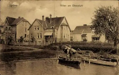 Ak Lychen in der Uckermark, Villen am Oberpfuhl