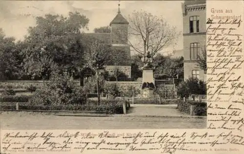 Ak Berlin Wilmersdorf Schmargendorf, Kaiser-Wilhelm-Denkmal, Kirche