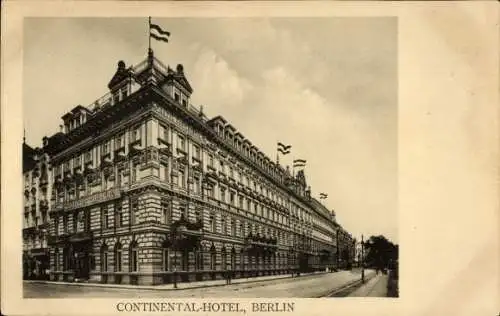 Ak Berlin, Partie am Continental Hotel, Seitenansicht