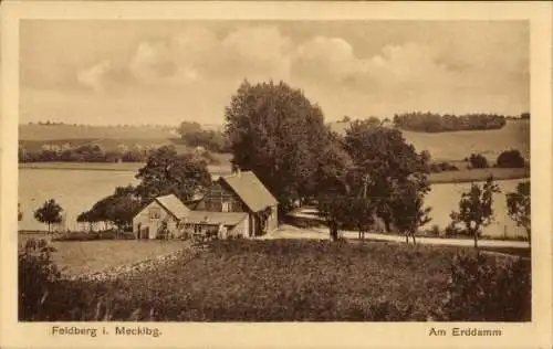 Ak Feldberg in Mecklenburg, Am Erddamm