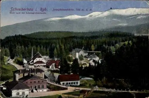 Ak Szklarska Poręba Schreiberhau Riesengebirge Schlesien, Josephinenhütte, Schneegrubenbaude