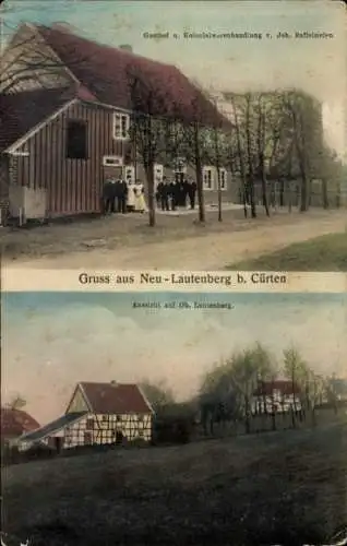 Ak Neu Lautenberg Kürten in Nordrhein Westfalen, Gasthof und Kolonialwarenhandlung