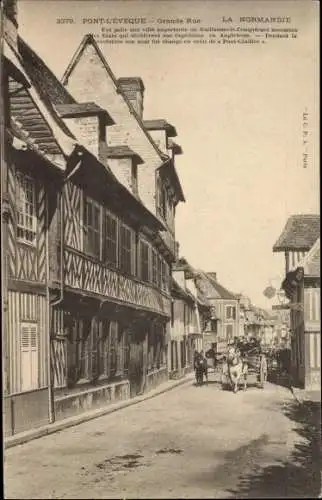 Ak Pont l'Évêque Calvados, Grande Rue