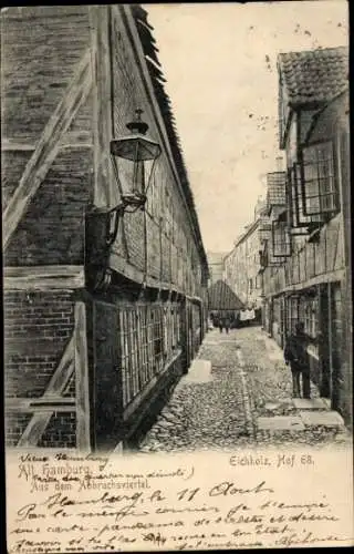 Ak Hamburg Mitte Altstadt, Eichholz, Hof 68, Abbruch Viertel