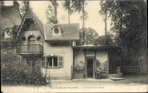 Ak Bagneres de Bigorre Hautes Pyrenäen, Die Quelle von Tivoli