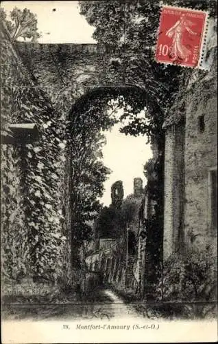 Ak Montfort l'Amaury Yvelines, Chemin de Ronde