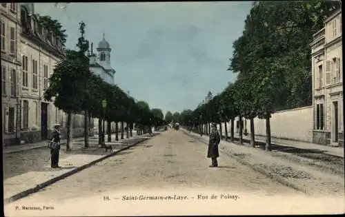 Ak Saint Germain en Laye Yvelines, Rue de Poissy